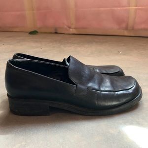 Franco Sarto leather black loafers